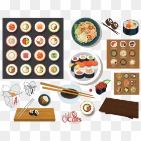 Sushi Vector Top, HD Png Download - sushi clipart png