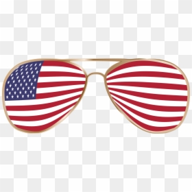 American Flag Glasses Transparent, HD Png Download - american flag clipart png
