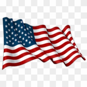 Wavy American Flag Drawing, HD Png Download - american flag clipart png