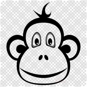 Monkey Clipart Black And White, HD Png Download - monkey clipart png
