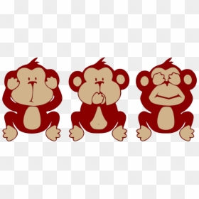 No Speak No Hear No See Monkey, HD Png Download - monkey clipart png