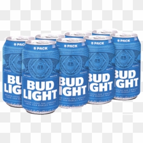 Bud Light 8 Pack Cans, HD Png Download - budlight logo png