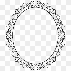 Art Nouveau Frame Oval, HD Png Download - white oval frame png
