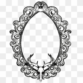 Black And White Frame, HD Png Download - white oval frame png