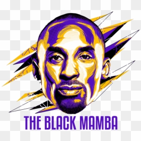 Kobe Bryant Face Drawing, HD Png Download - black mamba png
