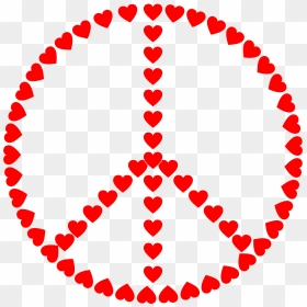 Peace Sign Love, HD Png Download - geometric heart png