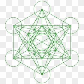 Sacred Geometry Metatron Cube, HD Png Download - geometric heart png