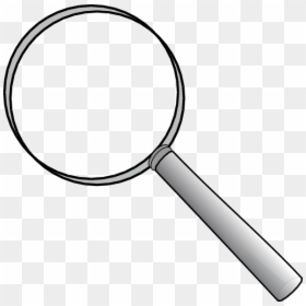 Magnifying Glass Clip Art Black And White, HD Png Download - white magnifying glass png
