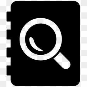 Magnifying Glass With Book Icon, HD Png Download - white magnifying glass png