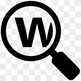 Search Word Icon Png, Transparent Png - white magnifying glass png