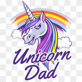 Unicorn Dad Vector, HD Png Download - unicorn vector png