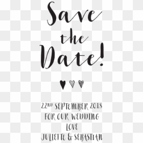 Calligraphy, HD Png Download - save the date stamp png