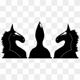 Kuda Catur Hitam Putih, HD Png Download - chess knight png