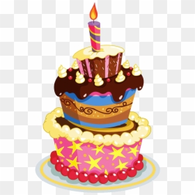 Happy Birthday Cake Transparent, HD Png Download - birthday cake icon png