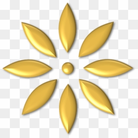 Bullet Point Yellow Png, Transparent Png - gold flowers png