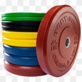Body Solid Chicago Extreme Colored Bumper Plates, HD Png Download - stack of plates png