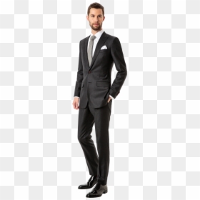 Charcoal Suit Red Tie Combination, HD Png Download - people pngs