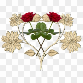 Rose, HD Png Download - gold flowers png