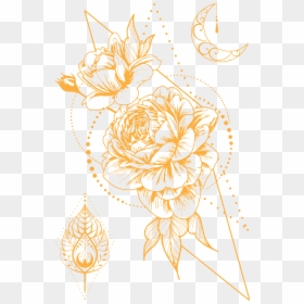 Illustration, HD Png Download - gold flowers png
