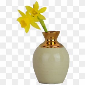 Vase Flower Gold Png, Transparent Png - gold flowers png