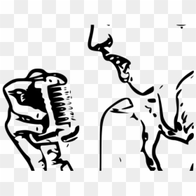 Singer Sketch Png, Transparent Png - karaoke singer png
