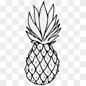 Pineapple Heraldic Fruit, HD Png Download - black and white pineapple png