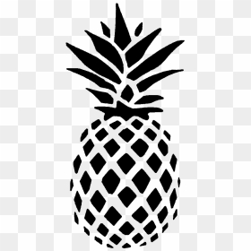 Outline Black And White Pineapple, HD Png Download - black and white pineapple png