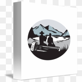 Woodcut, HD Png Download - cartoon mountains png