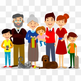 Cartoon Extended Family, HD Png Download - family cartoon png