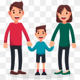 Cartoon Image Of Single Family, HD Png Download - family cartoon png