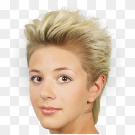 Blond, HD Png Download - hair with bangs png