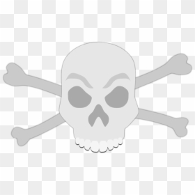 Skull And Crossbones Grey, HD Png Download - cross bones png