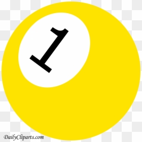 Number 1 Pool Ball, HD Png Download - number 1 icon png