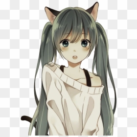 Anime Cat Girl Profile, HD Png Download - cat girl png
