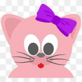Kucing Pink Png, Transparent Png - cat ear png