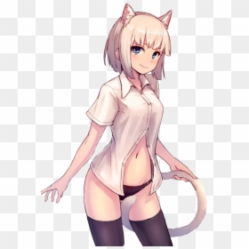Catgirl Anime Girl Neko, HD Png Download - cat girl png