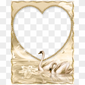 Golden Wedding Frame Png, Transparent Png - swan silhouette png