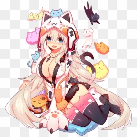 Cartoon, HD Png Download - cat girl png