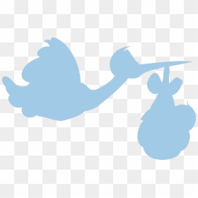 Stork Carrying Baby Silhouette, HD Png Download - swan silhouette png