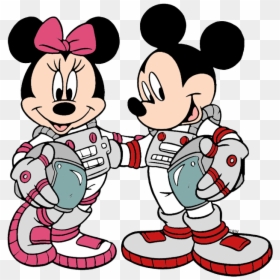 Mickey And Minnie Mouse Astronaut, HD Png Download - minnie mouse face png