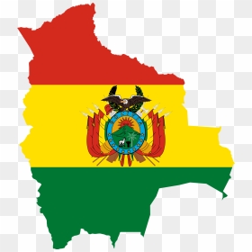 Bolivia Map With Flag, HD Png Download - bolivia flag png