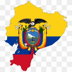 Ecuador Flag Map, HD Png Download - bolivia flag png