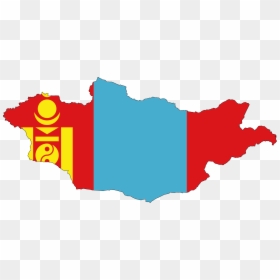 Mongolia Map With Flag, HD Png Download - iceland flag png