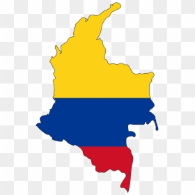 Colombia Flag Map, HD Png Download - bolivia flag png