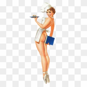 60s Pin Up Art, HD Png Download - vintage girl png