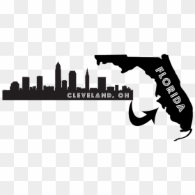 Cleveland Ohio Skyline Silhouette, HD Png Download - cleveland skyline png