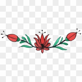 Flo Wer Drawings, HD Png Download - floral divider png