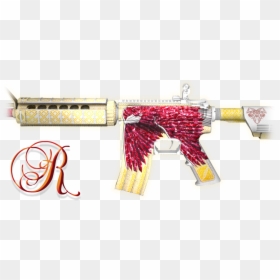Assault Rifle, HD Png Download - gold ak47 png