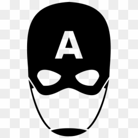Captain America Head Black And White, HD Png Download - captain america mask png