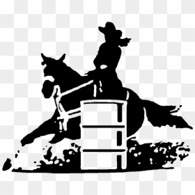 Barrel Racing Silhouette Clip Art, HD Png Download - cowgirl silhouette png